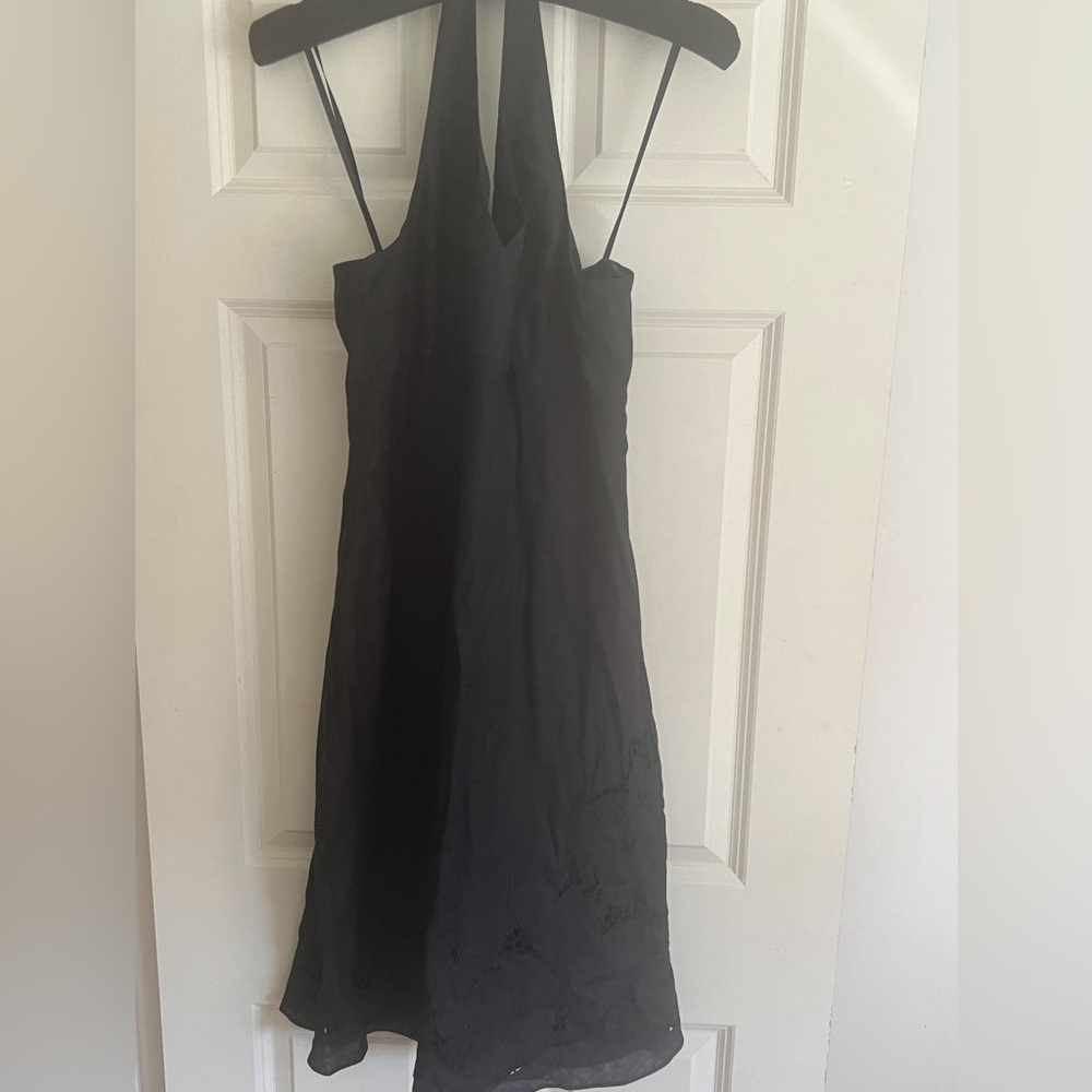 Ann Taylor Black Eyelet halter Dress - Picture 12 of 13
